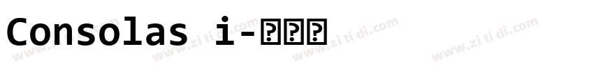 Consolas i字体转换